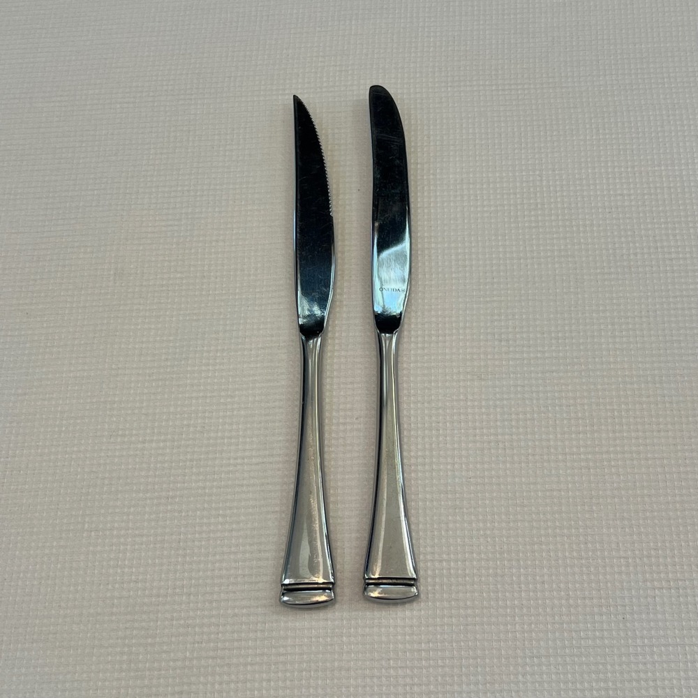 Oneida Gala/Impulse Stainless Flatware Dinner Knife and Steak Knife Set 2 Piece